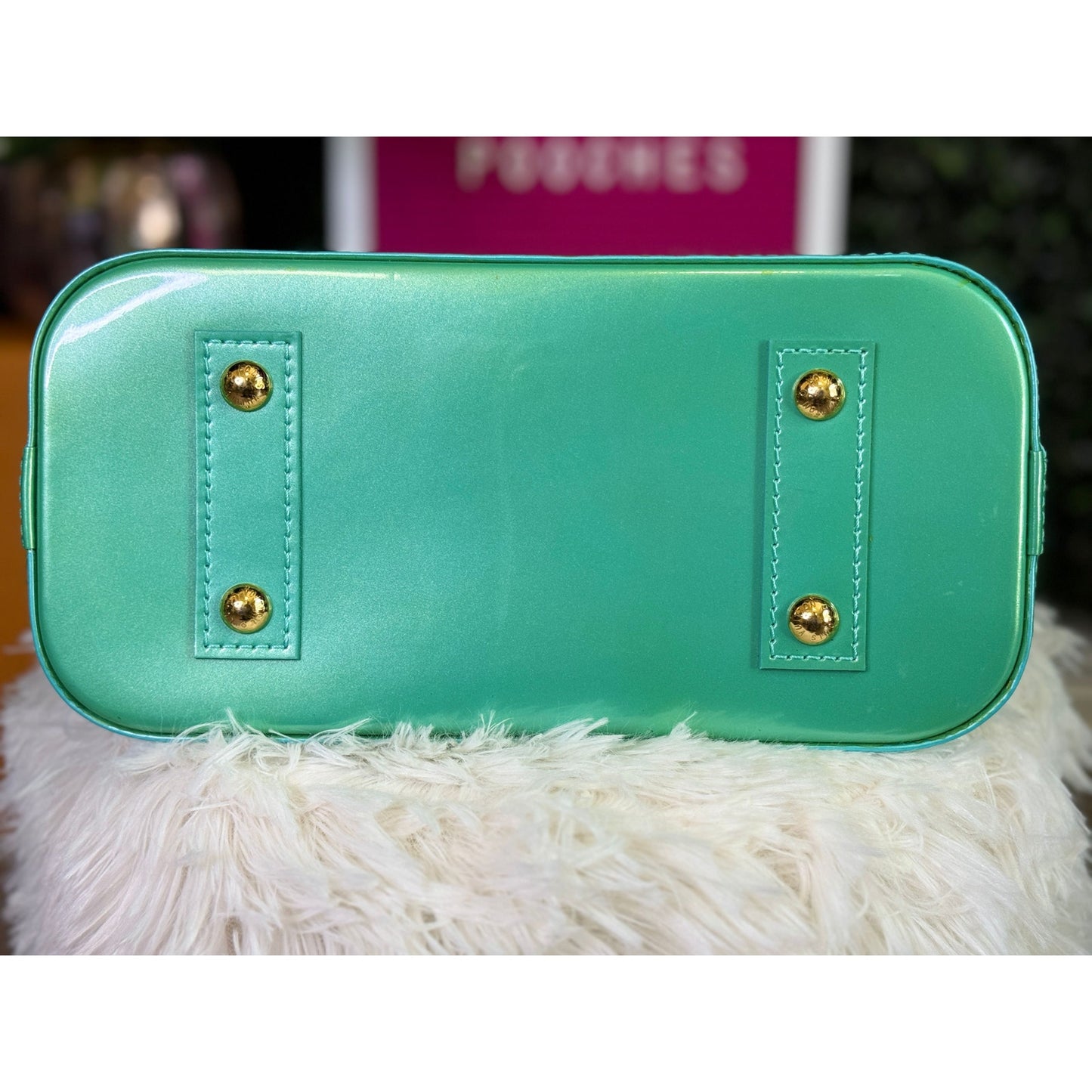 Louis Vuitton Vernis Alma BB Blue Lagoon Handbag
