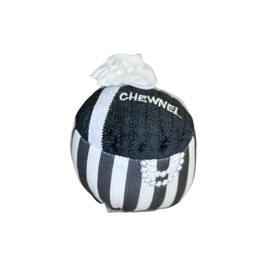 Chewnel Black Luxury Inspired Dog Toy Pillow